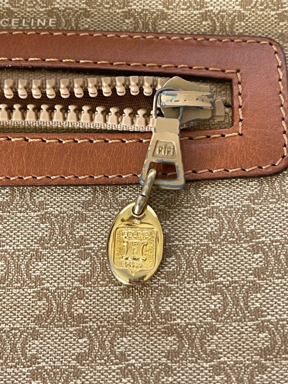 Vintage Celine Macadam Canvas Clutch | Classic Monogram Envelope Bag with COA - Picture 8 of 12